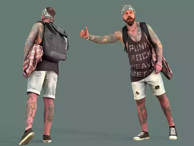 Hitchhiker Guy 3D model
