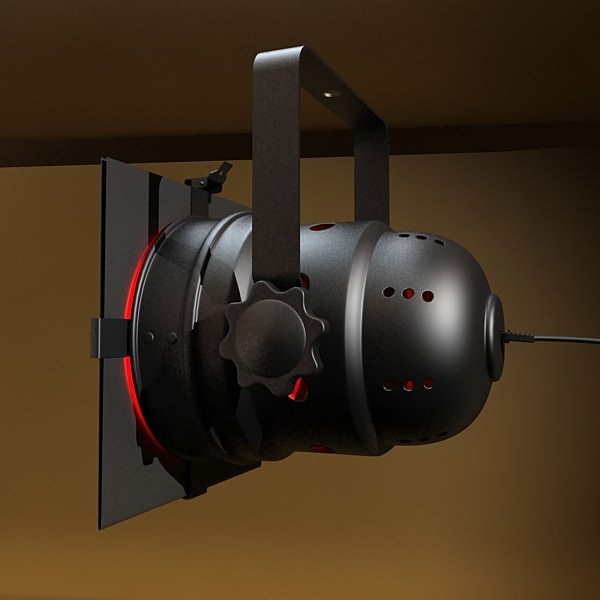 Spotlight Stage Light 04 3D model_3