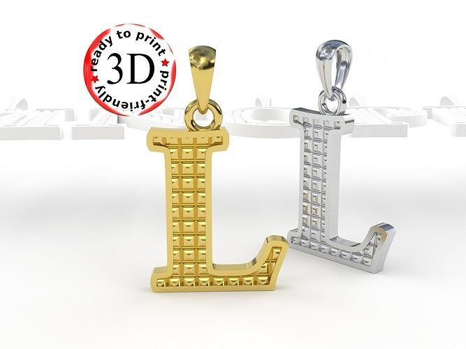 letter pendant Free 3D print model