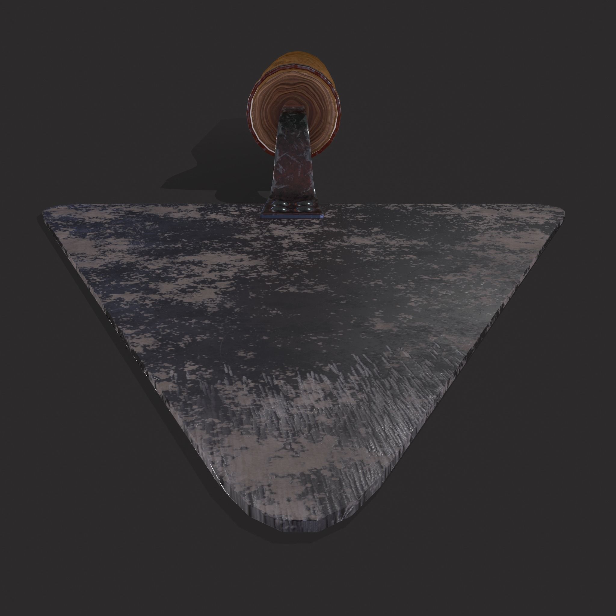 Metal Trowel Low-poly 3D model_17