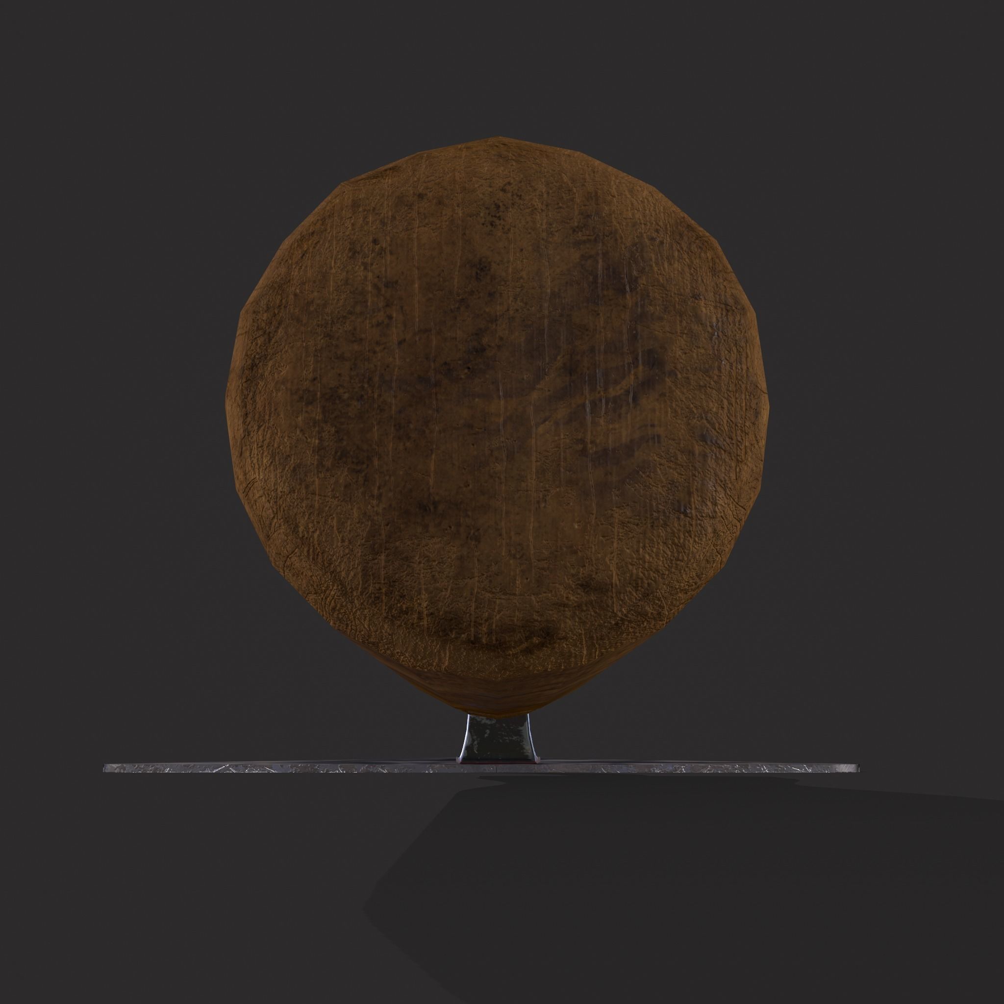 Metal Trowel Low-poly 3D model_13