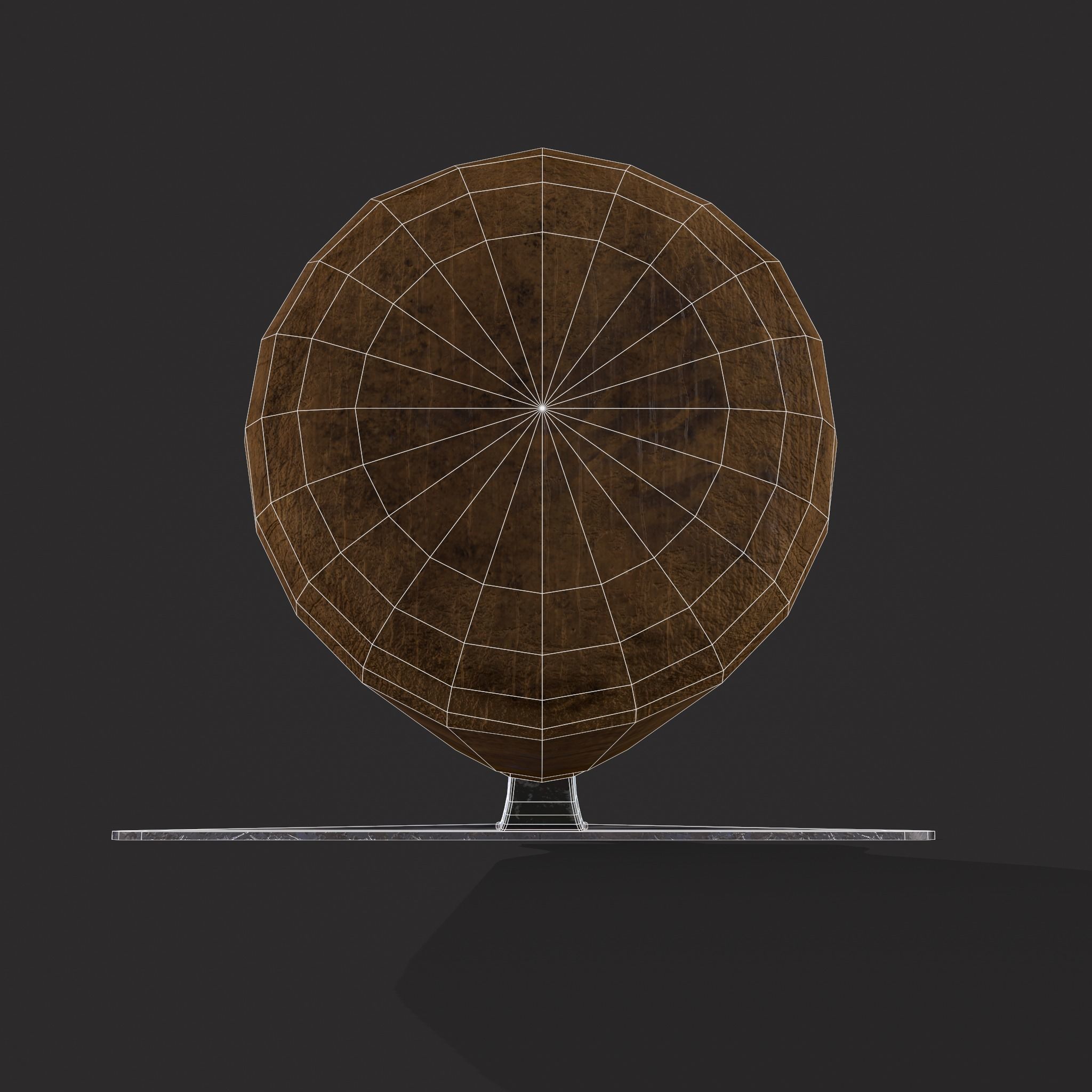 Metal Trowel Low-poly 3D model_14