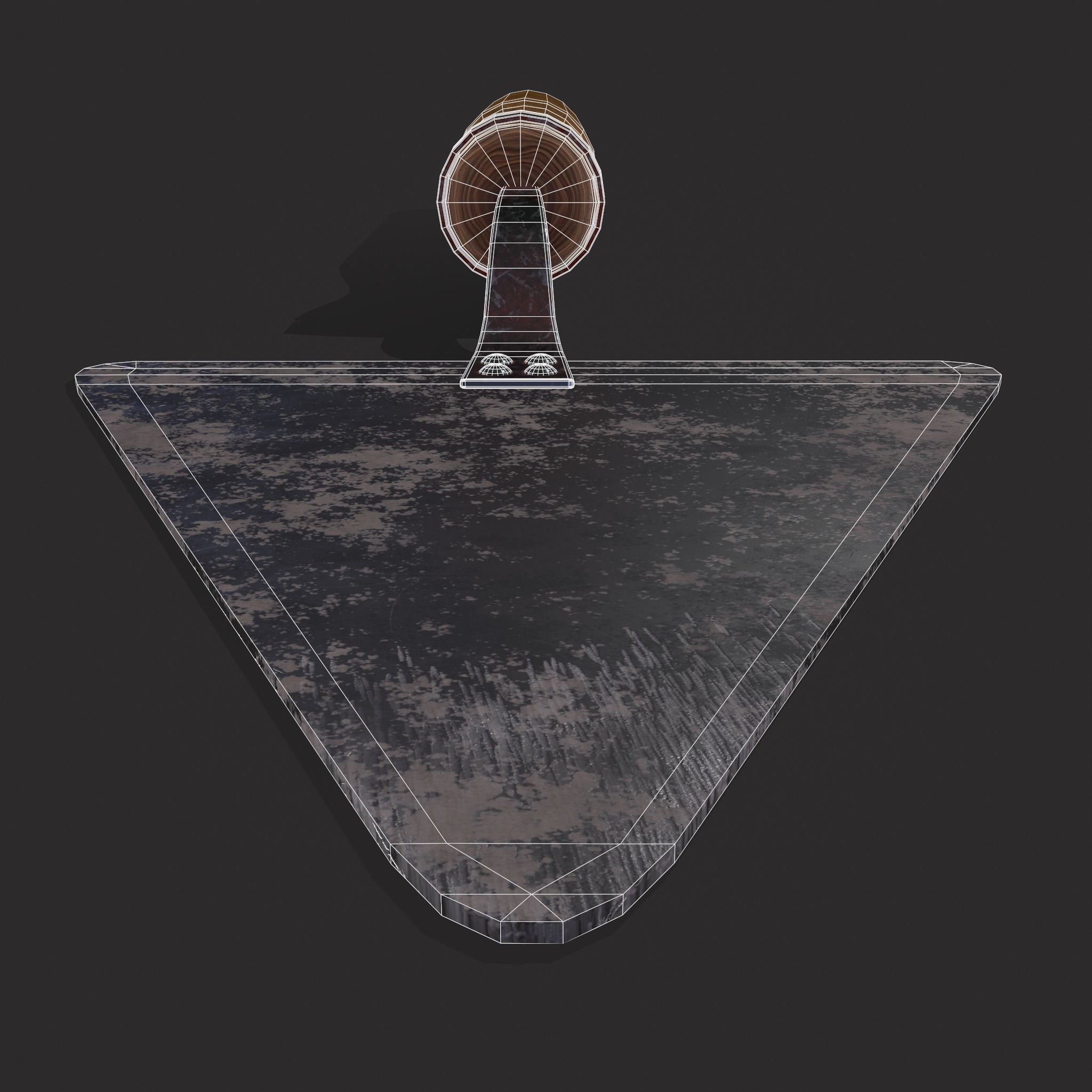 Metal Trowel Low-poly 3D model_18