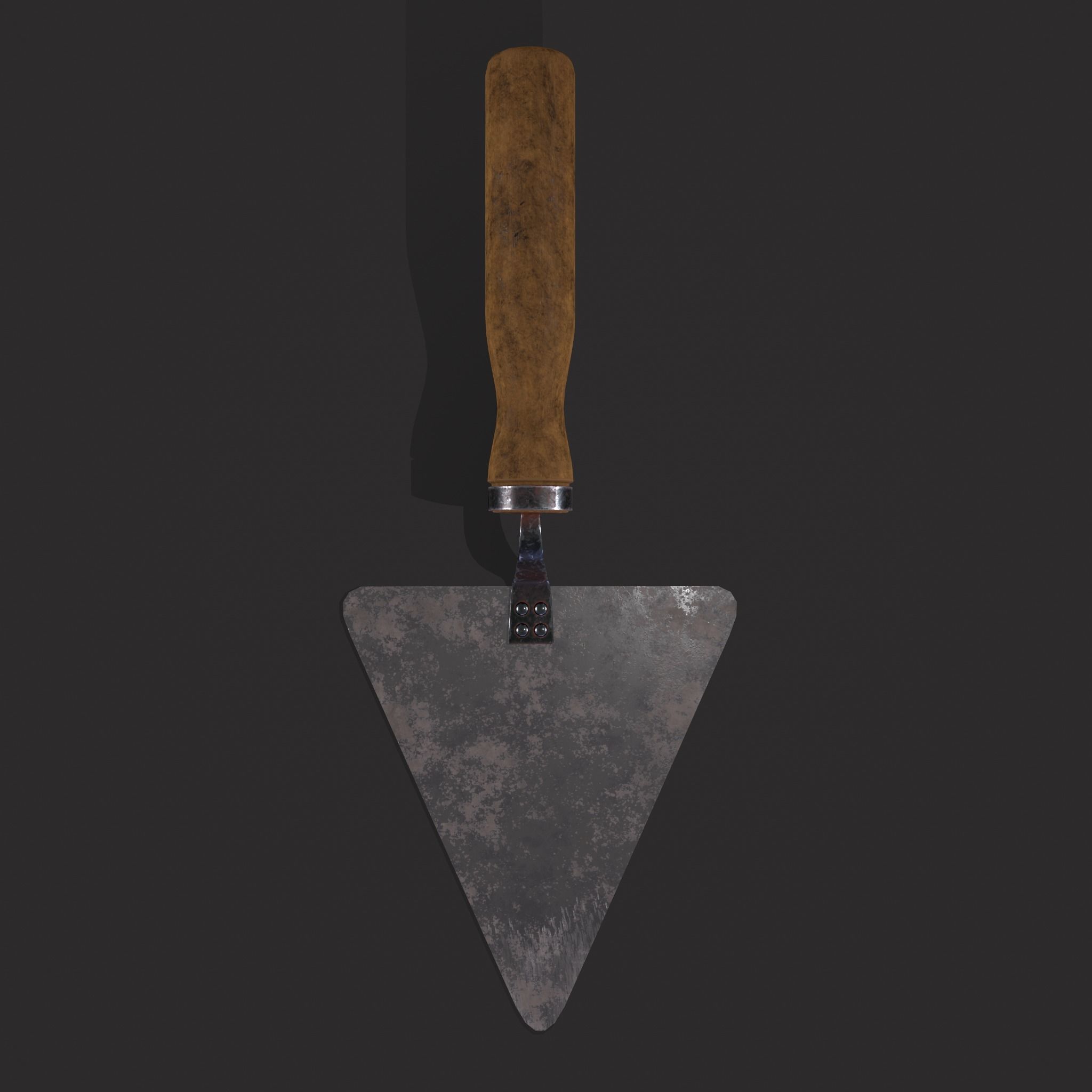 Metal Trowel Low-poly 3D model_19