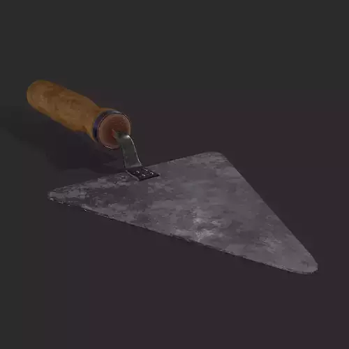 Metal Trowel Low-poly 3D model