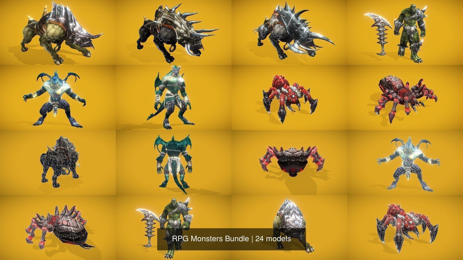 RPG Monsters Bundle 3D Model Collection_2
