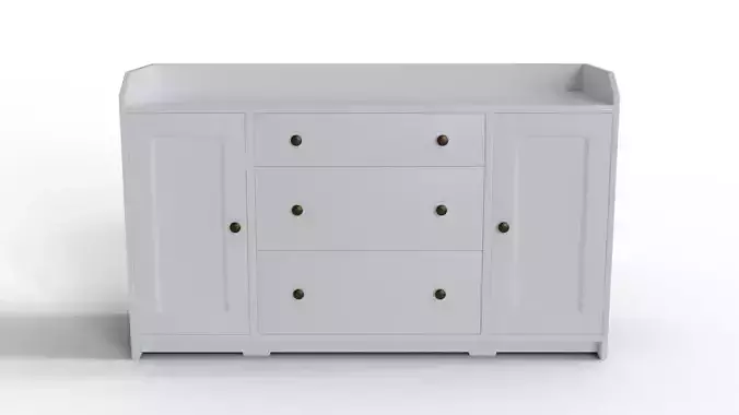 HAUGA Sideboard White IKEA 3D model