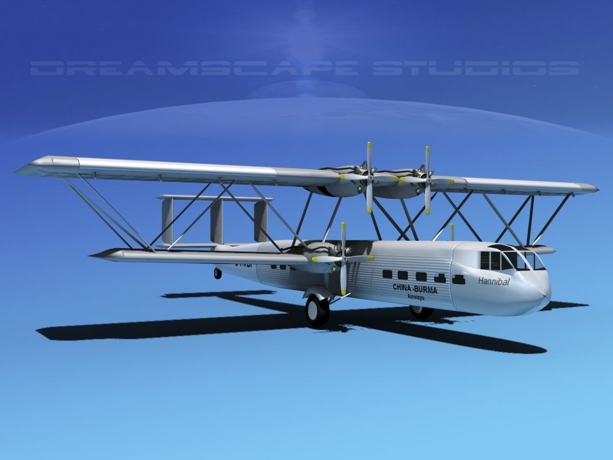 Handley Page HP42 Hannibal V02 3D model_1