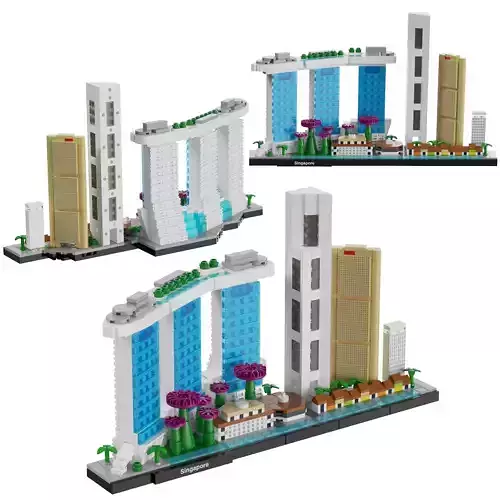 Lego Architecture Skyline - 21057 Singapore 3D model