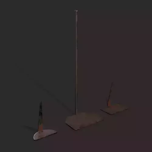Fire Rakes Low-poly 3D model