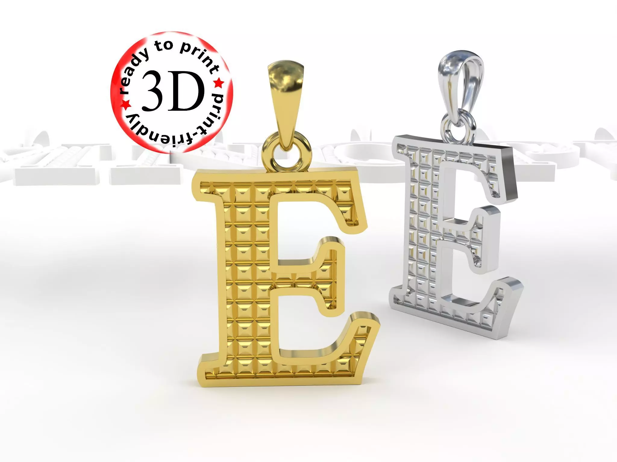 letter pendant 3D print model