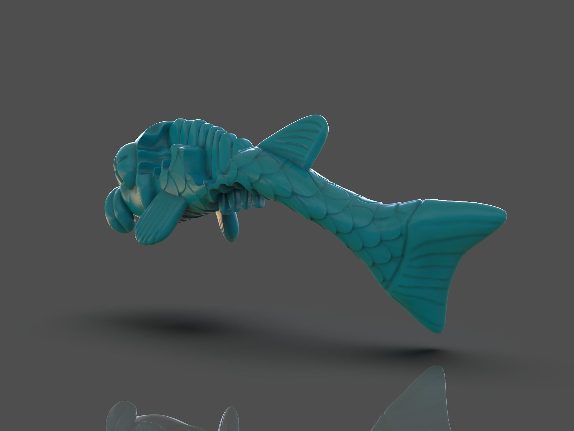 TMNT Fish Scratch 3D print model_1