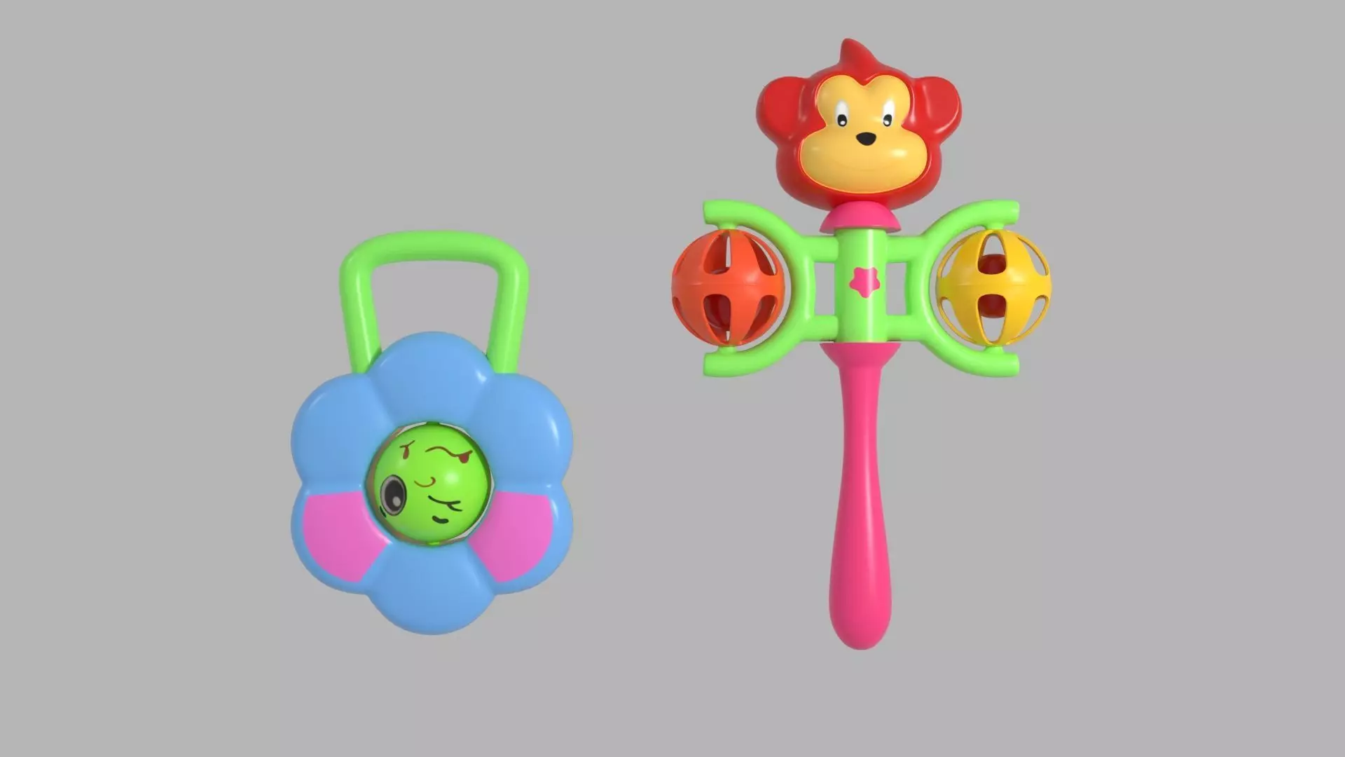 Toy for baby Low-poly 3D model_0