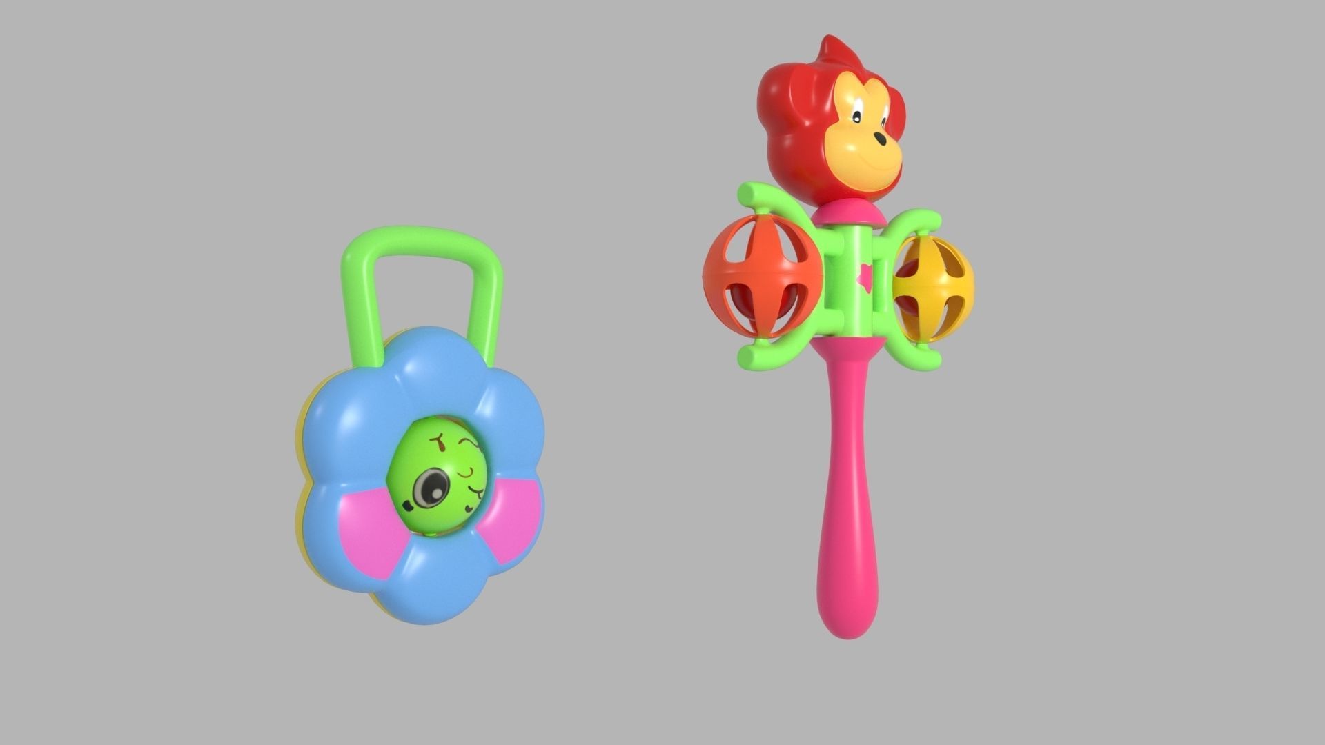 Toy for baby Low-poly 3D model_1