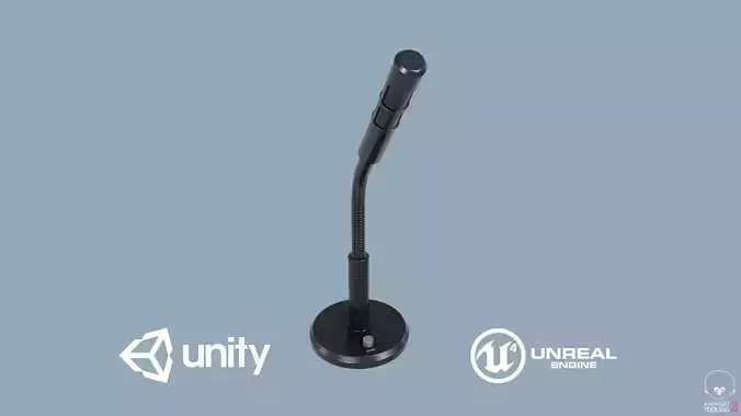 Microphone Low-poly 3D model