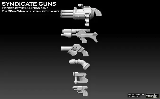 Syndicate Guns 3D print model