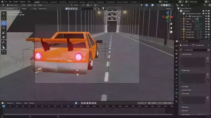 Car Animation with Bridge