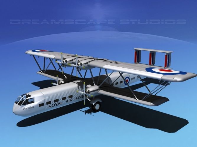 Handley Page HP42 Hannibal V03 3D model