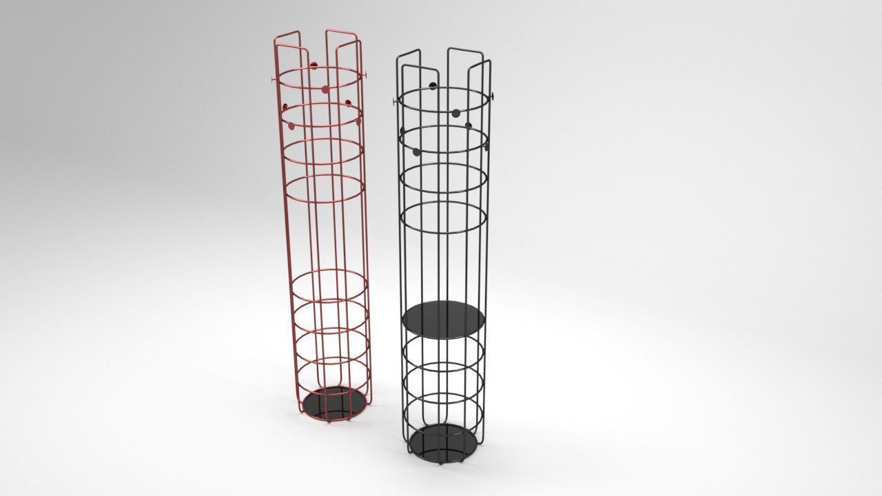 Coat rack 3D model_2