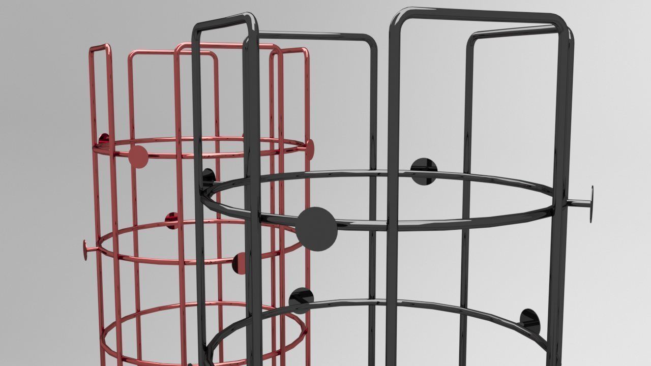 Coat rack 3D model_3