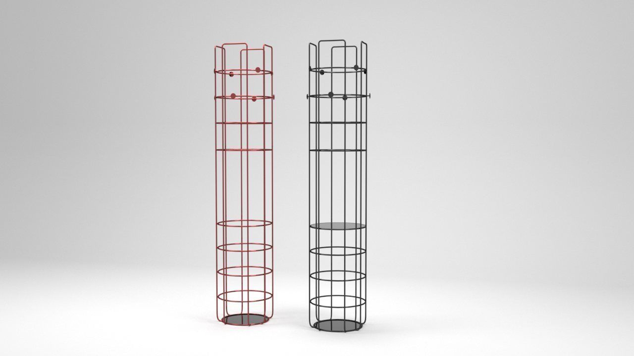 Coat rack 3D model_1