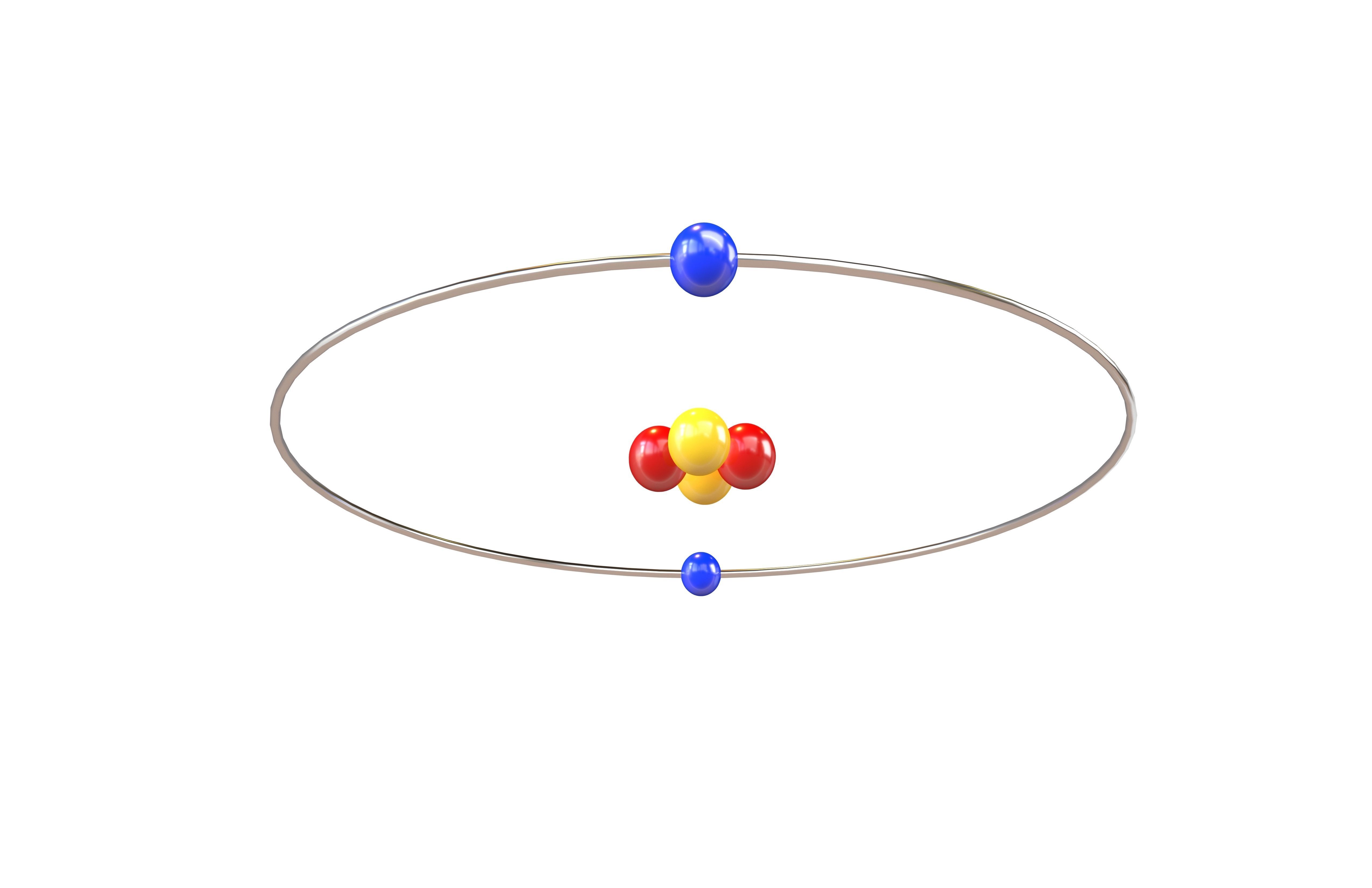 Helium Chemical Element v1 001 Low-poly 3D model_2
