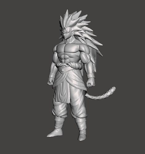 Basaku Saiyan Berserker 3D Model 3D print model