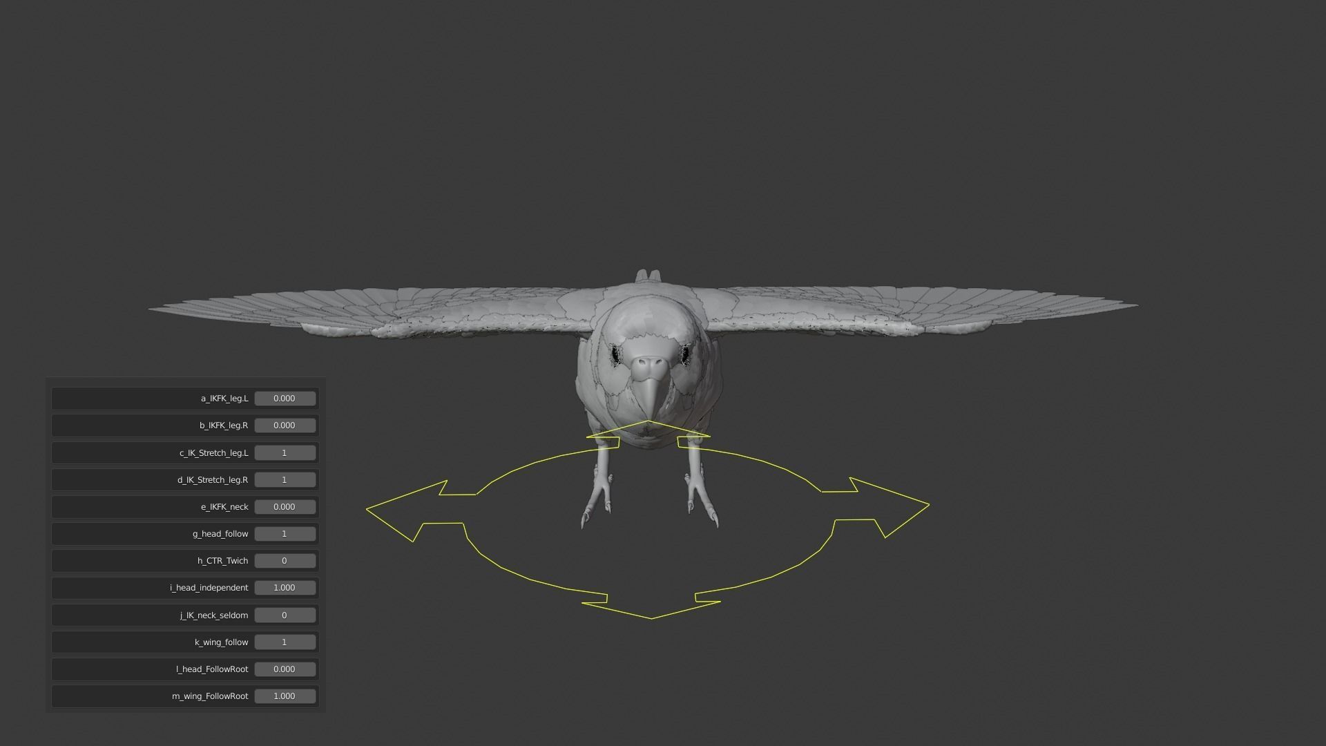 Budgerigar Animated VFX Grace 3D model_15