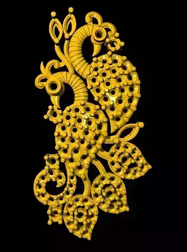 Sidepiece golden peacock