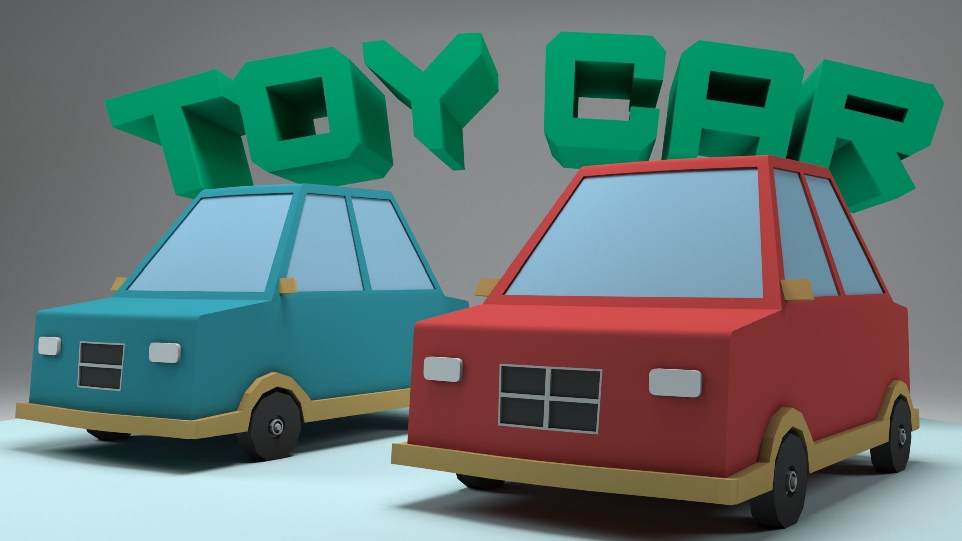 Low Poly Toy Car with Simple Rotation Animation Free low-poly 3D model_3