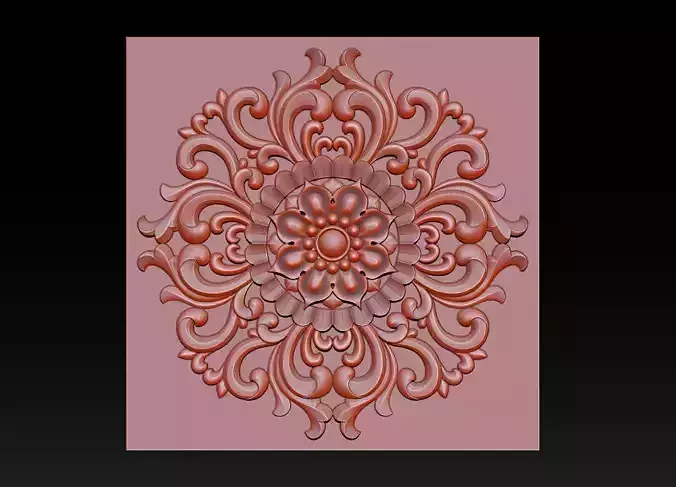  Floral-Decorative - CNC machine - 3D CNC 3D print model