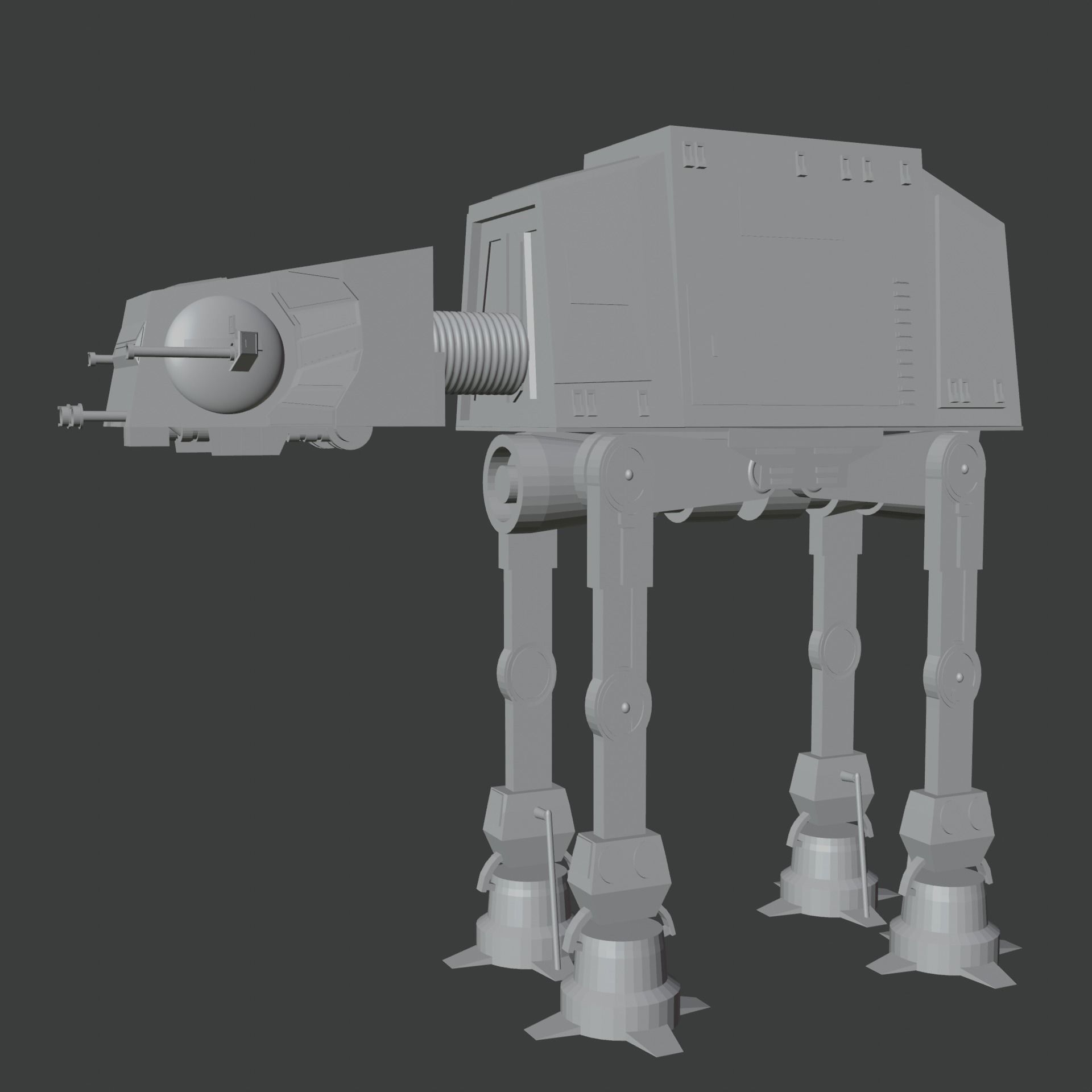 Imperial AT AT  Low-poly 3D model_2