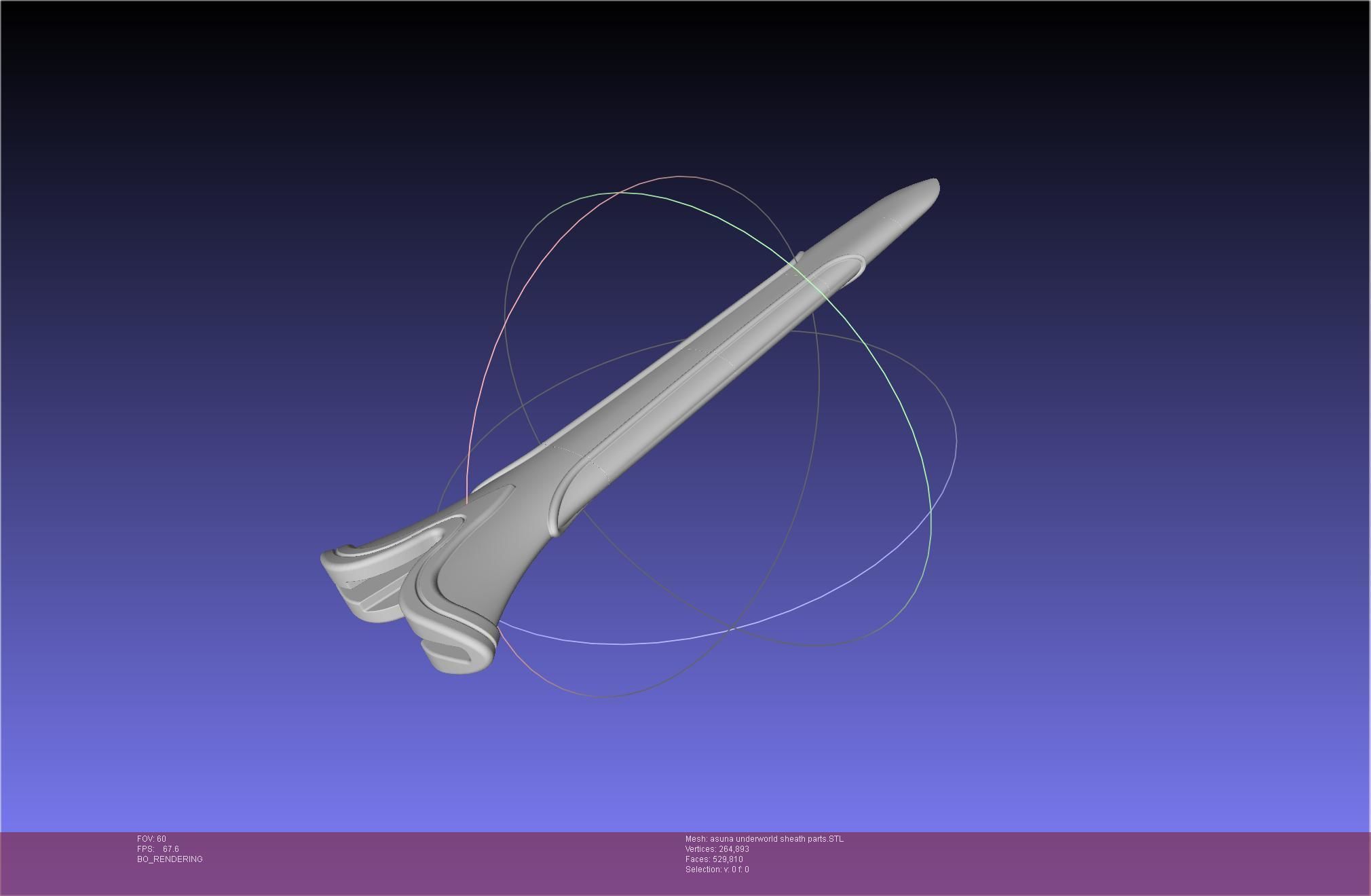 Sword Art Online Alicization Asuna Underworld Sword Sheath 3D print model_30