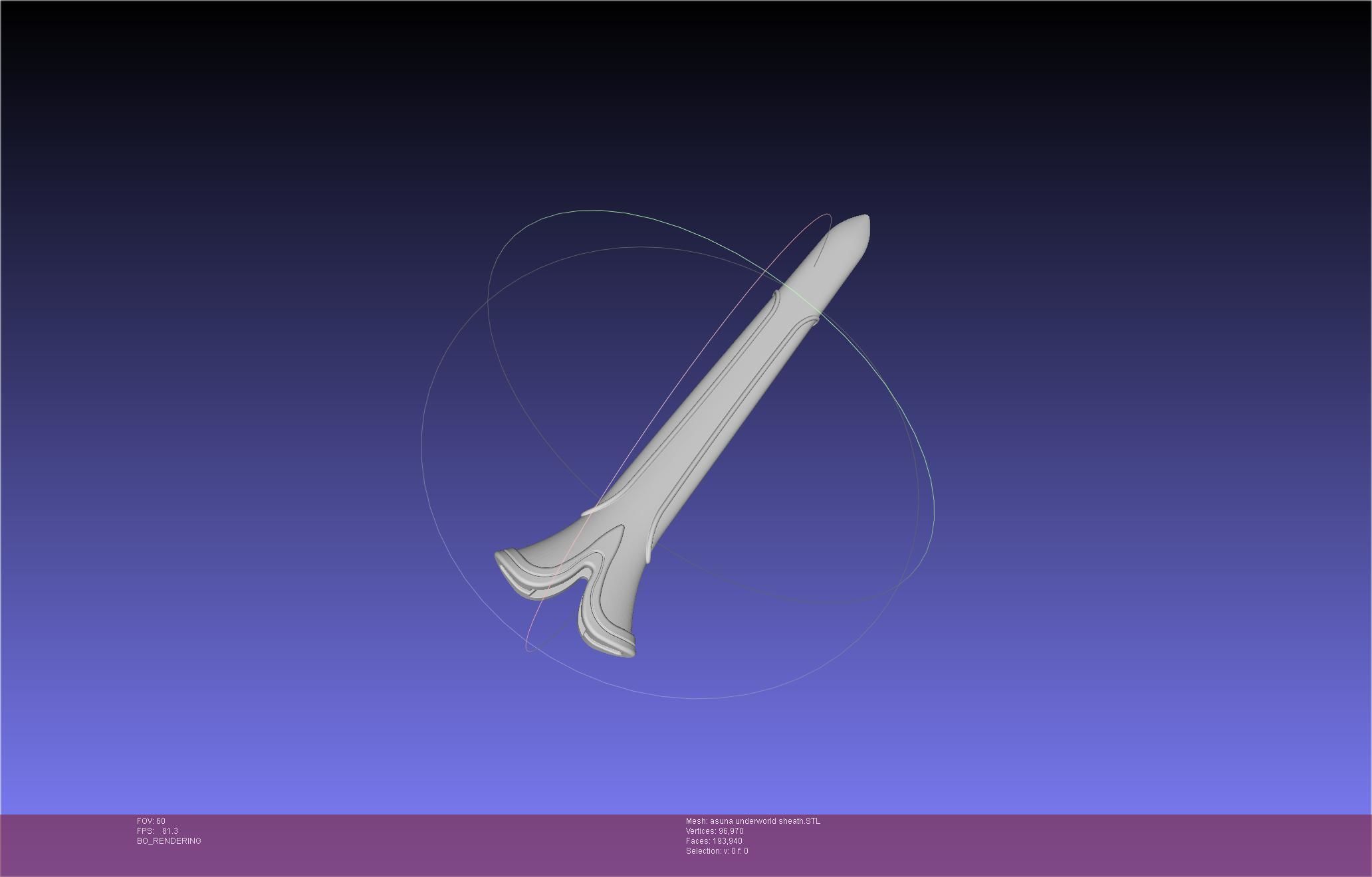 Sword Art Online Alicization Asuna Underworld Sword Sheath 3D print model_1