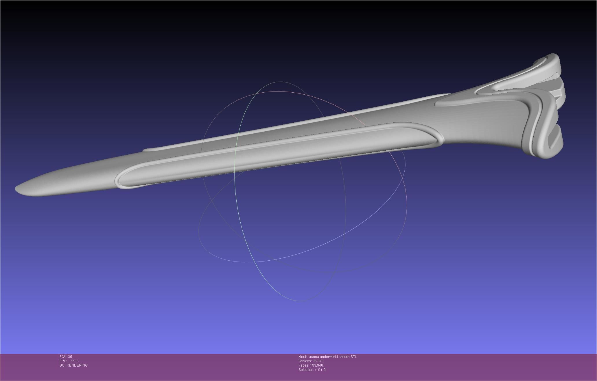 Sword Art Online Alicization Asuna Underworld Sword Sheath 3D print model_29