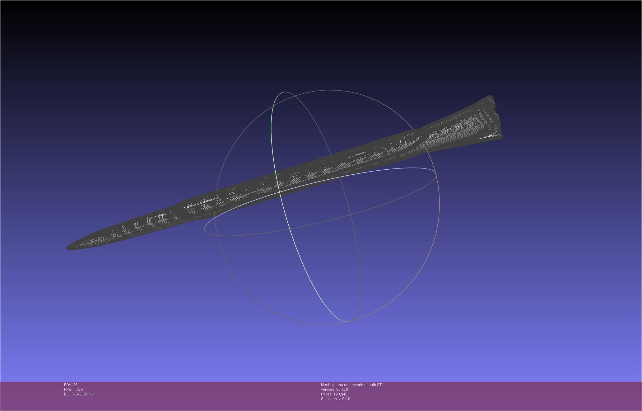 Sword Art Online Alicization Asuna Underworld Sword Sheath 3D print model_21