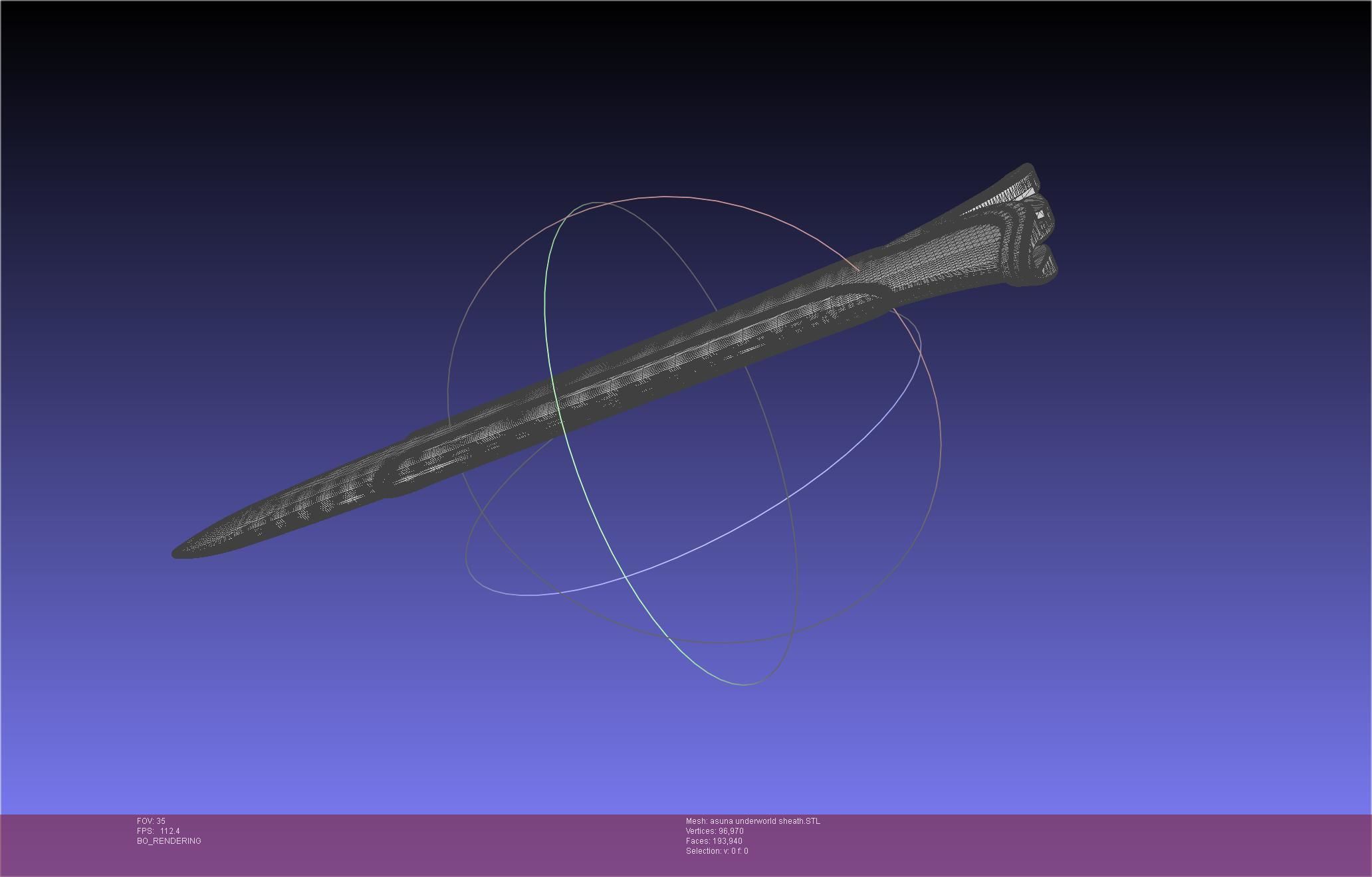 Sword Art Online Alicization Asuna Underworld Sword Sheath 3D print model_25