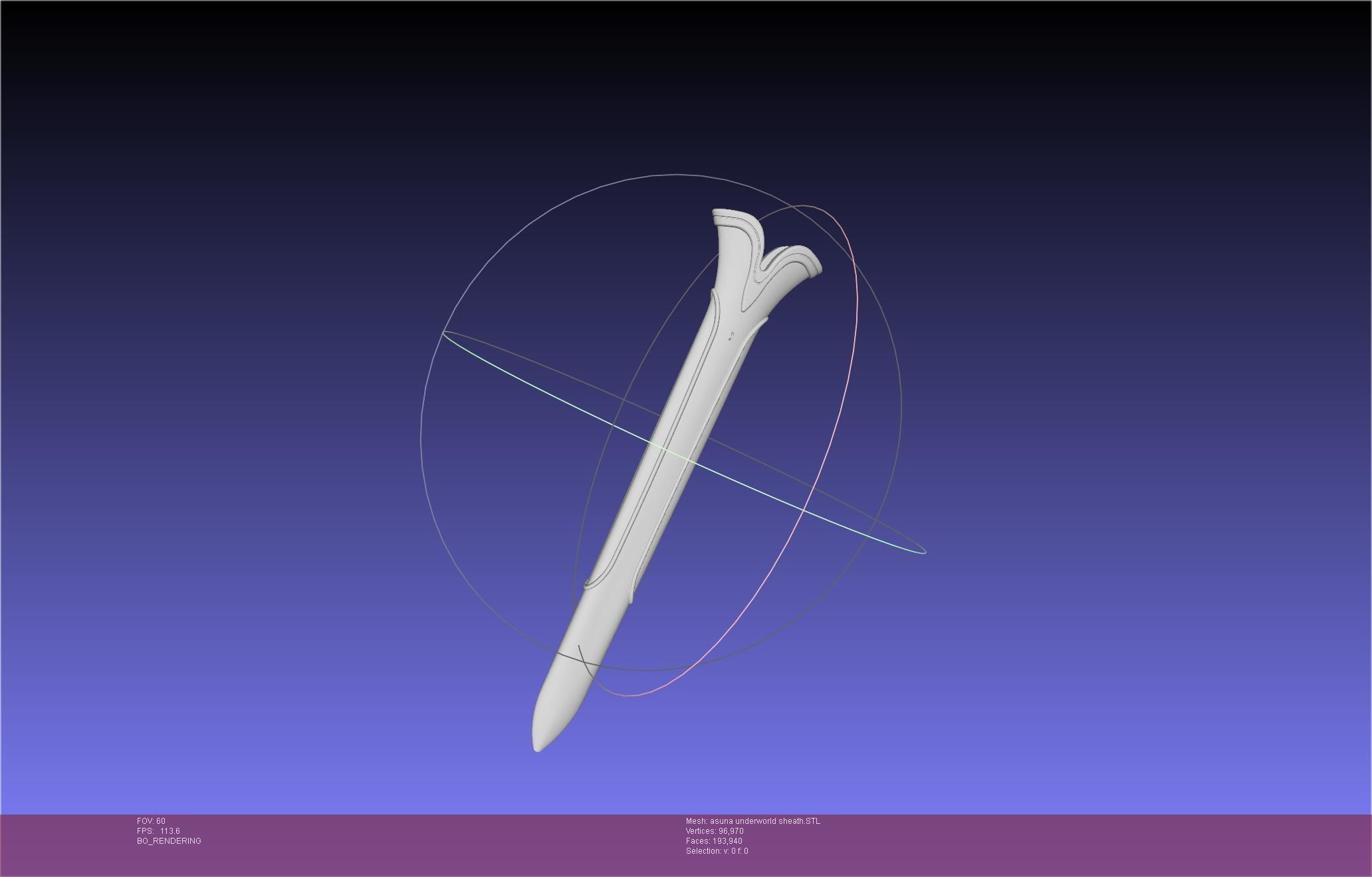 Sword Art Online Alicization Asuna Underworld Sword Sheath 3D print model_10