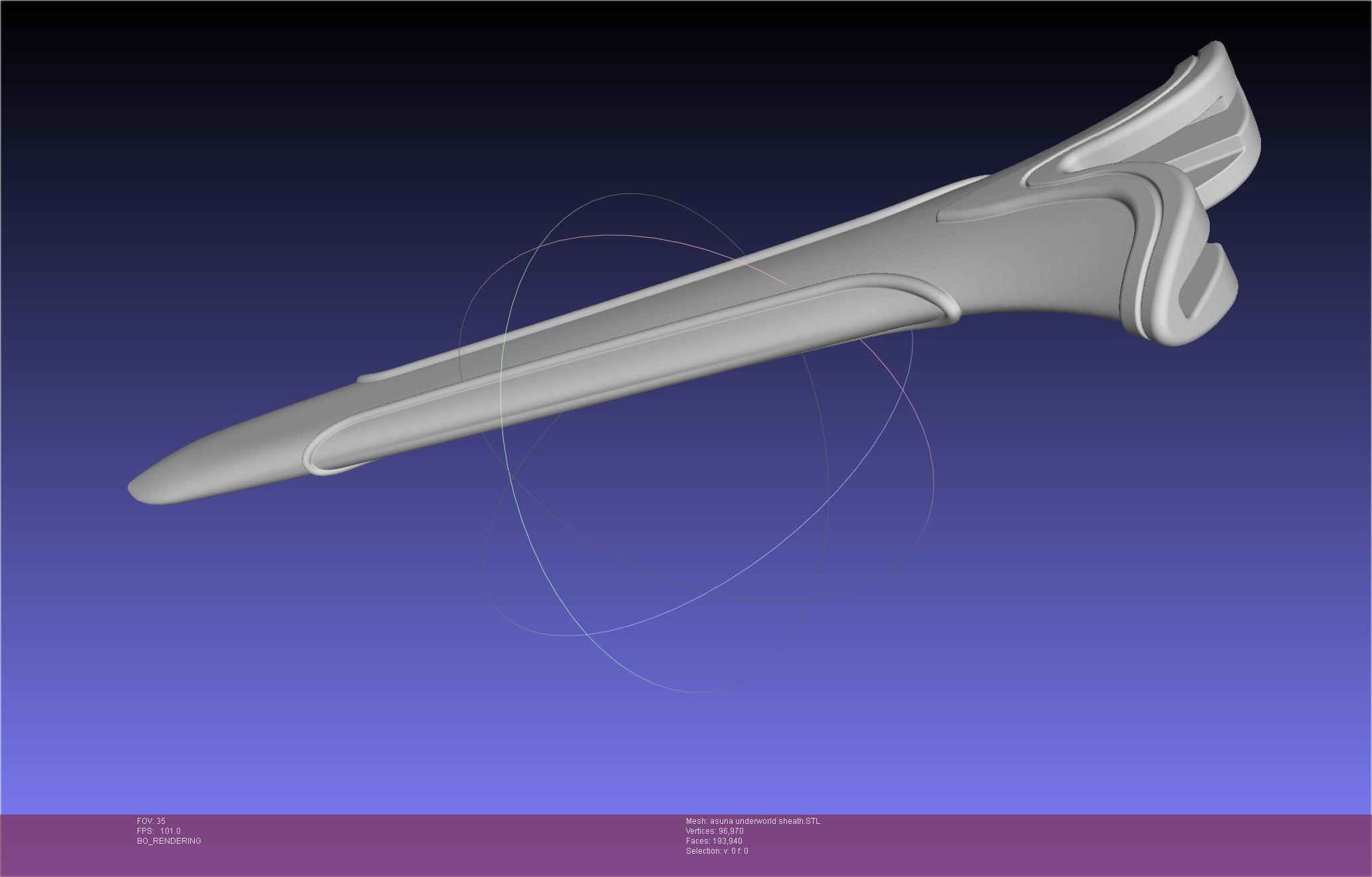 Sword Art Online Alicization Asuna Underworld Sword Sheath 3D print model_27