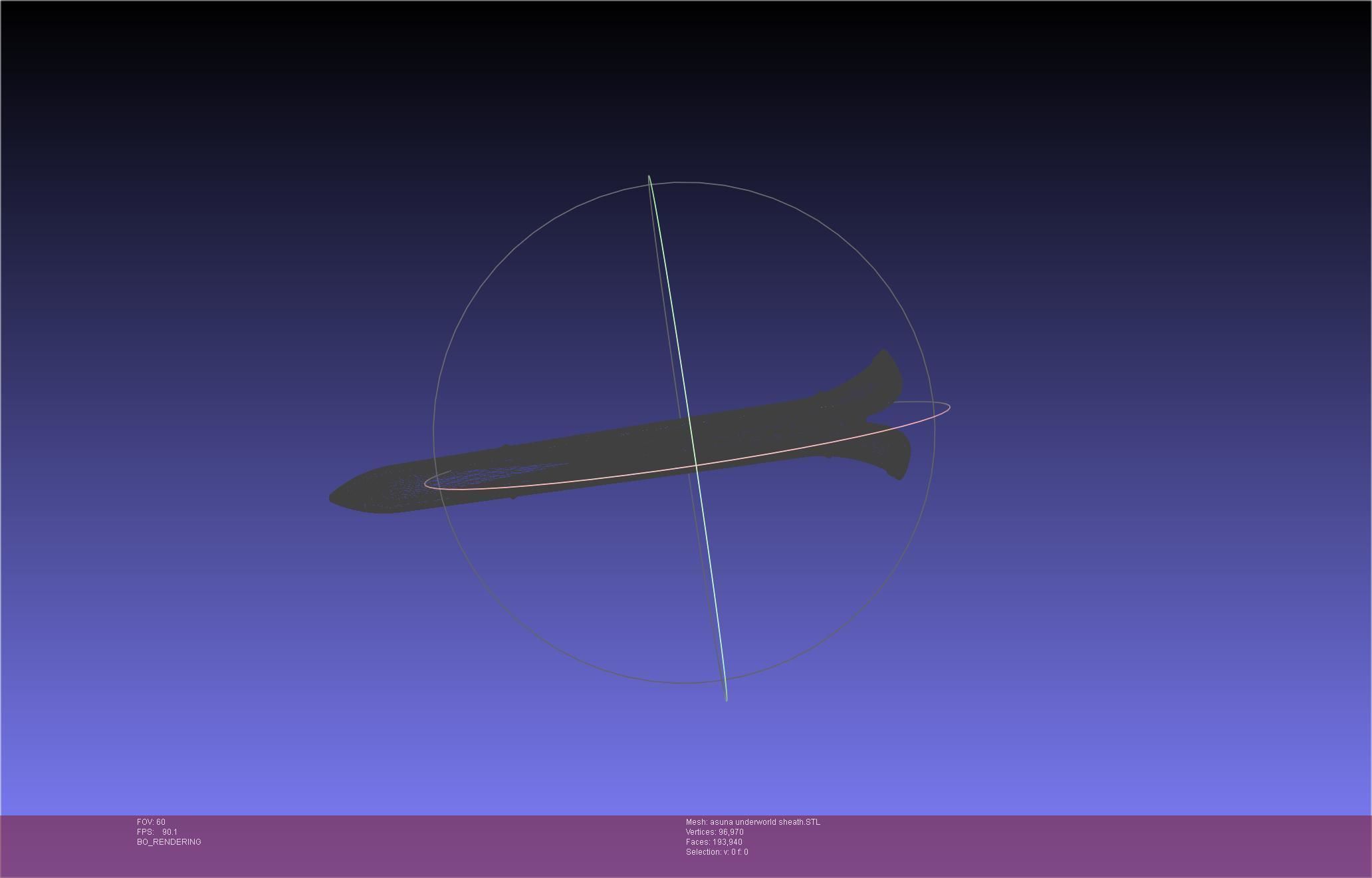 Sword Art Online Alicization Asuna Underworld Sword Sheath 3D print model_12