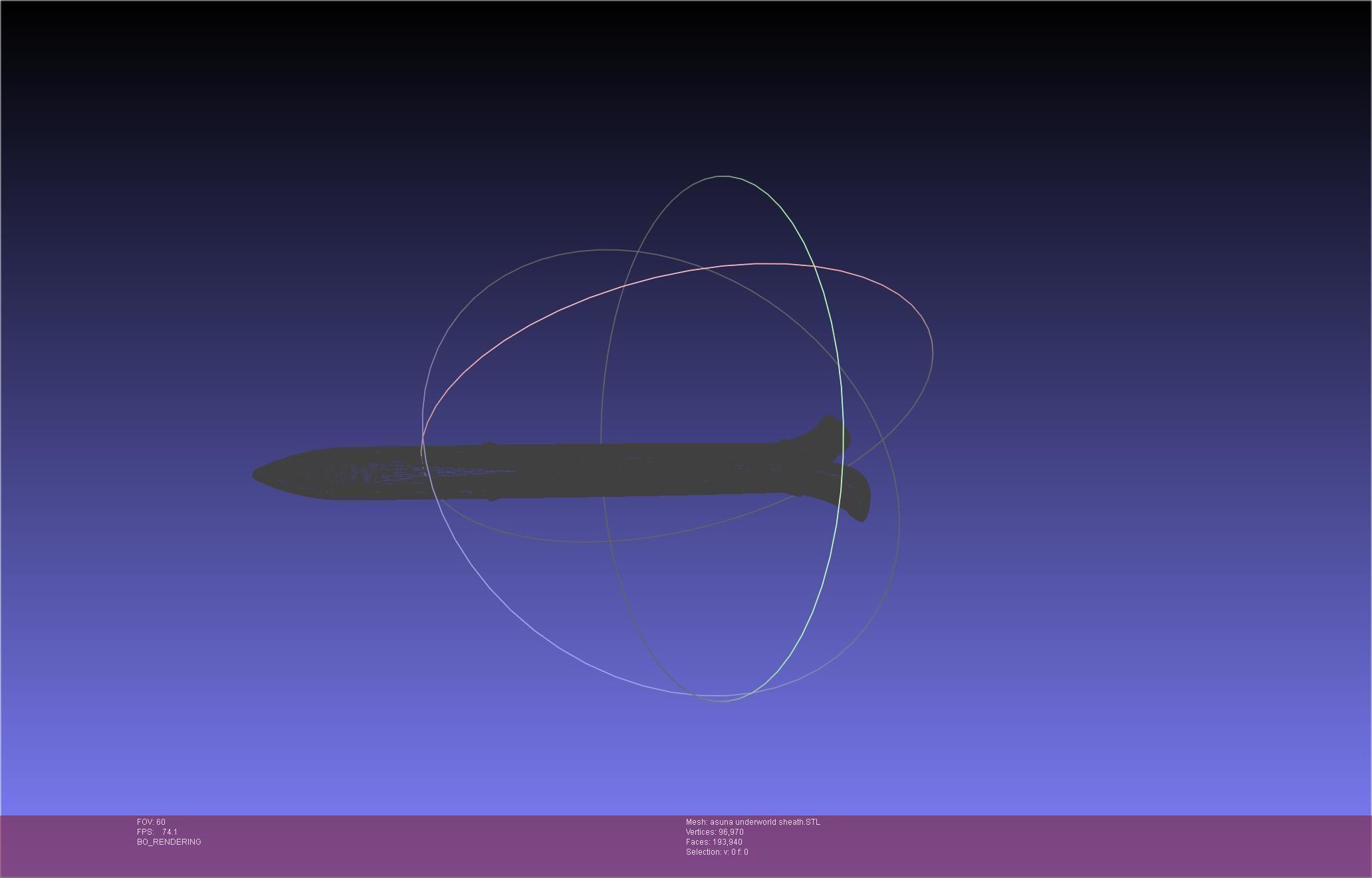 Sword Art Online Alicization Asuna Underworld Sword Sheath 3D print model_11