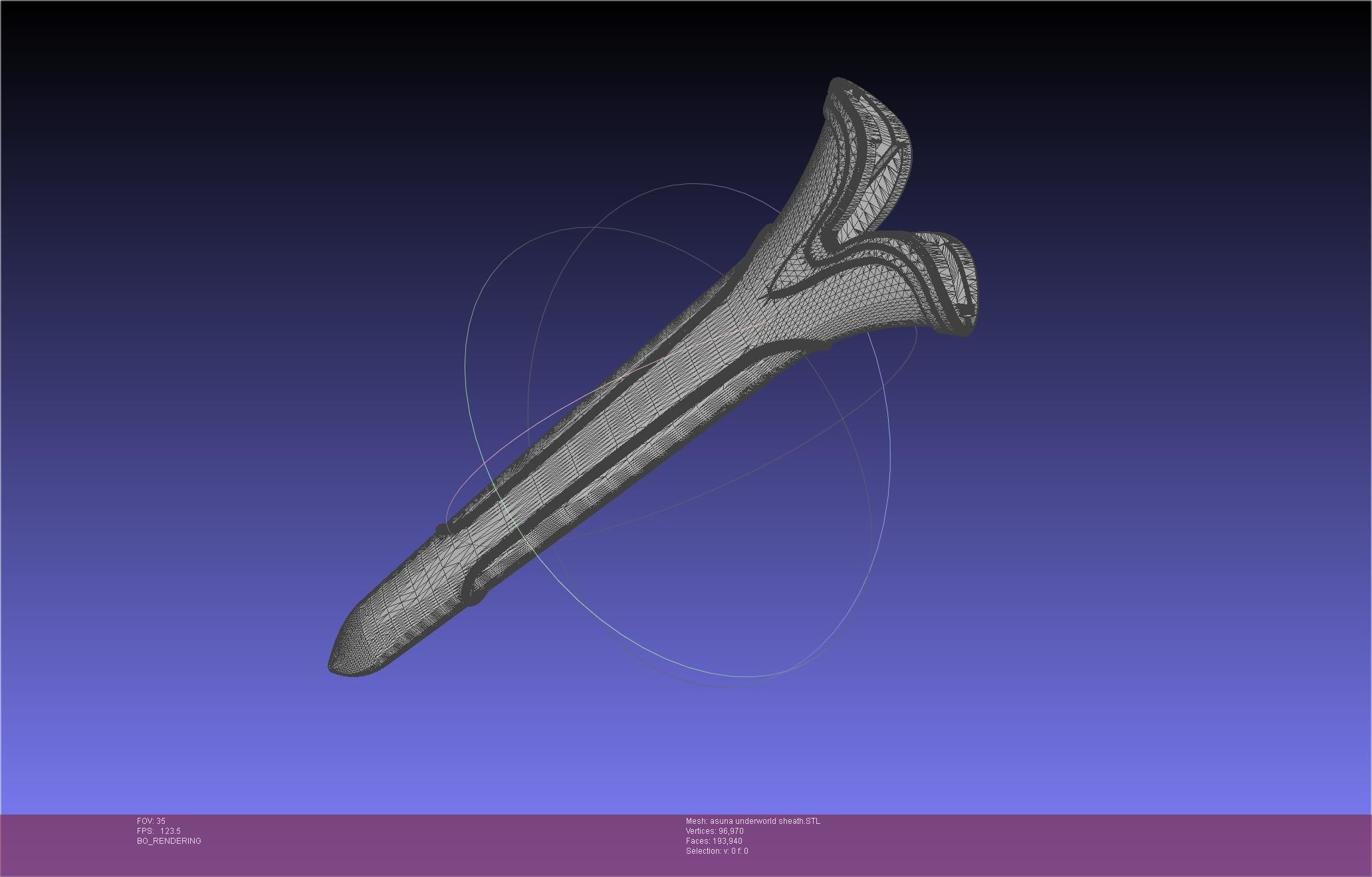 Sword Art Online Alicization Asuna Underworld Sword Sheath 3D print model_22