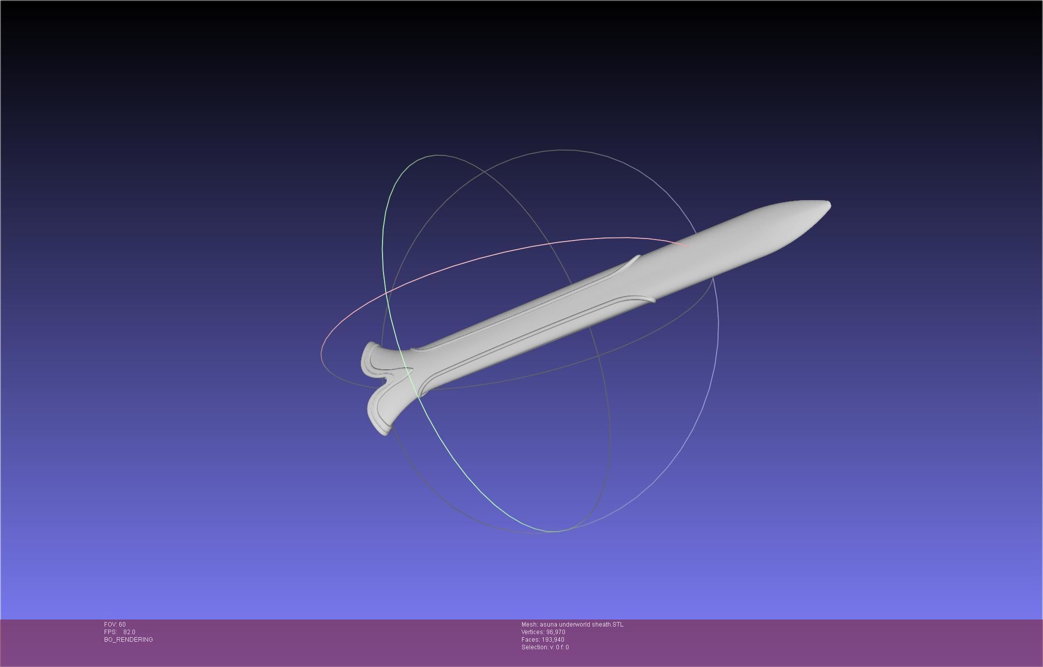 Sword Art Online Alicization Asuna Underworld Sword Sheath 3D print model_6