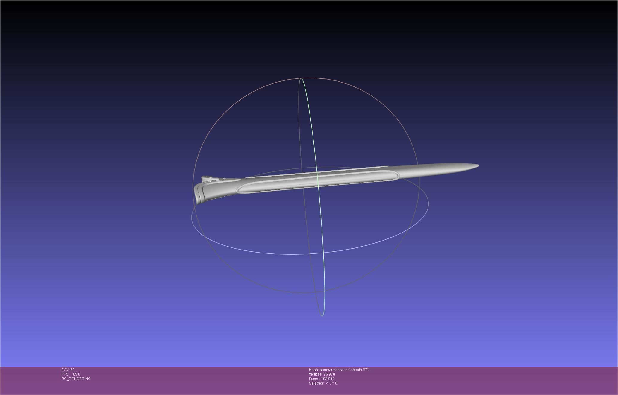 Sword Art Online Alicization Asuna Underworld Sword Sheath 3D print model_2