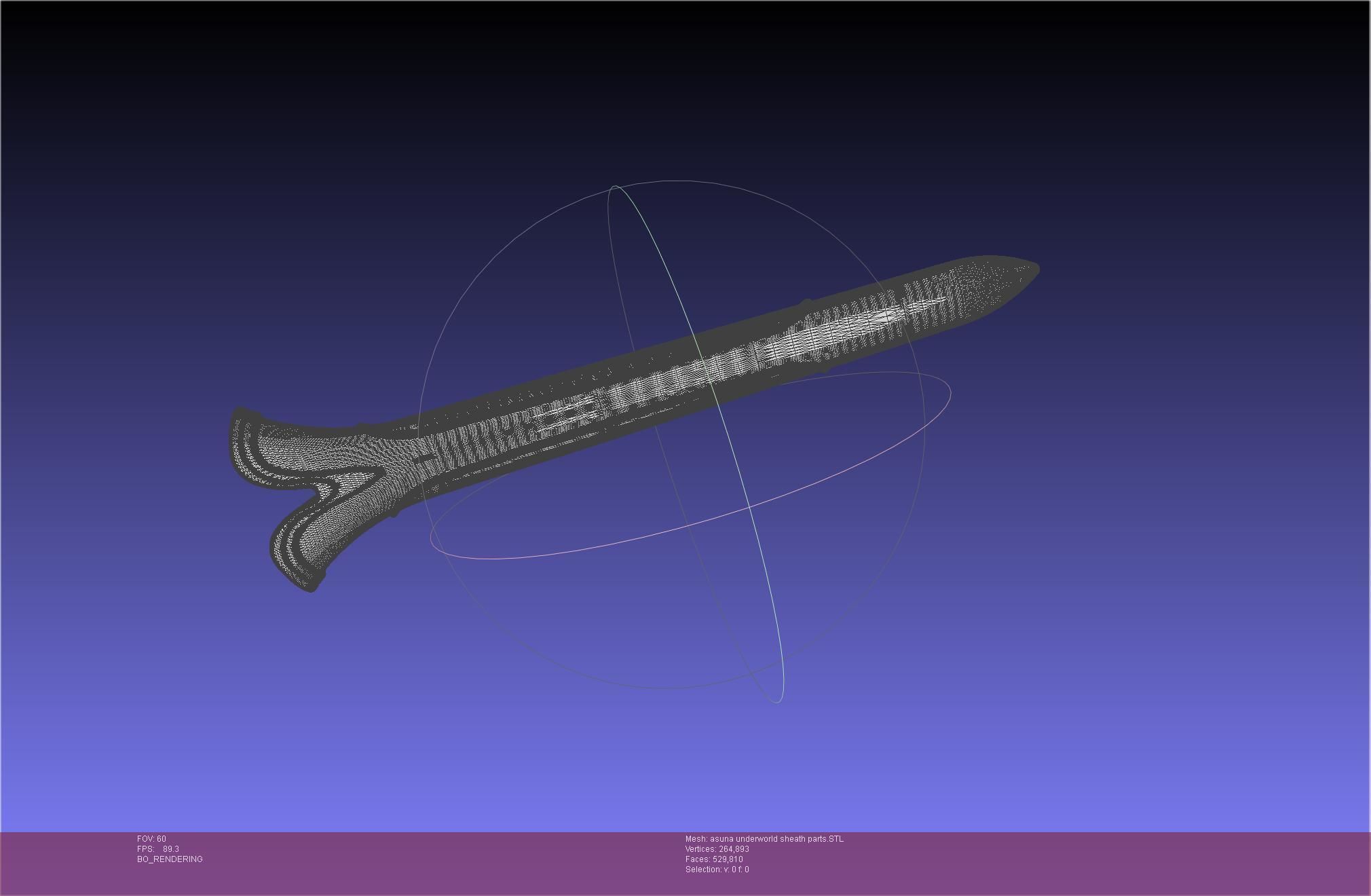 Sword Art Online Alicization Asuna Underworld Sword Sheath 3D print model_34