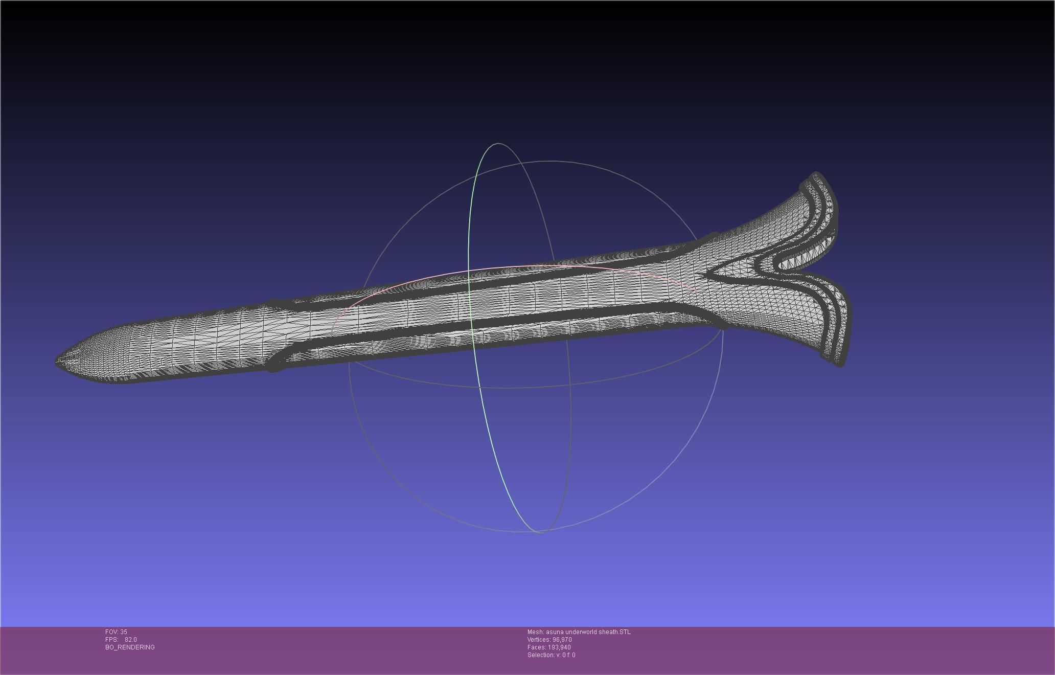 Sword Art Online Alicization Asuna Underworld Sword Sheath 3D print model_24