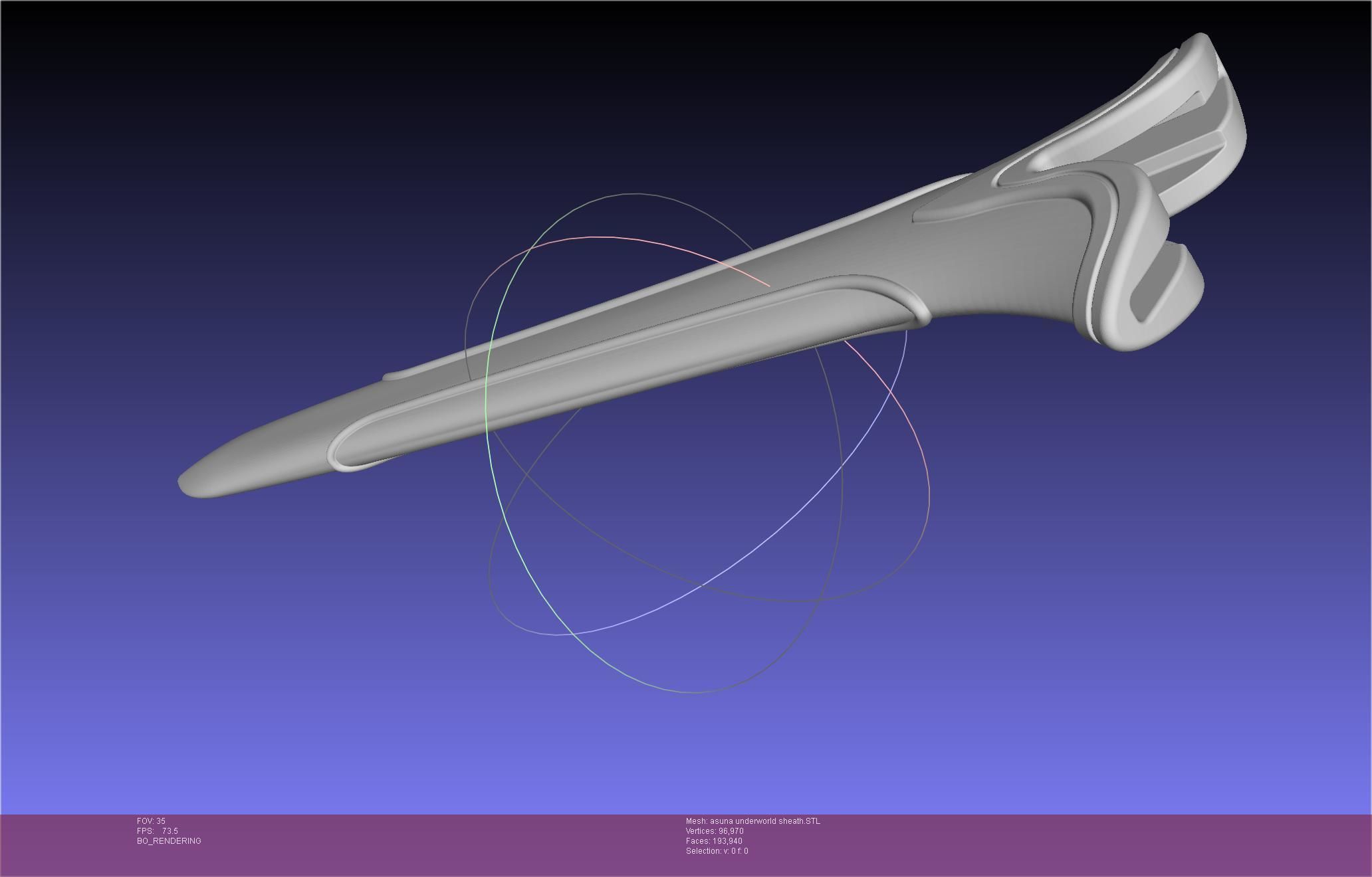 Sword Art Online Alicization Asuna Underworld Sword Sheath 3D print model_28