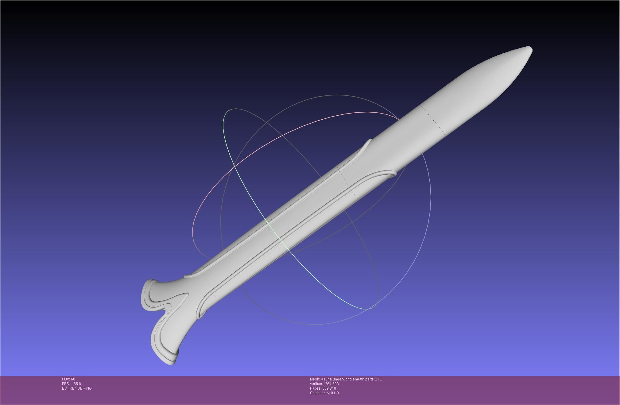 Sword Art Online Alicization Asuna Underworld Sword Sheath 3D print model_31