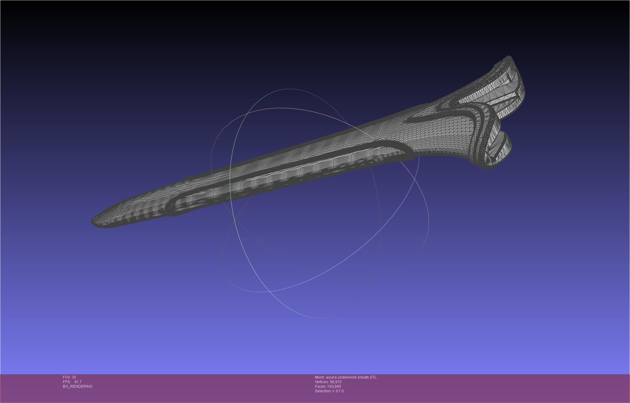 Sword Art Online Alicization Asuna Underworld Sword Sheath 3D print model_26