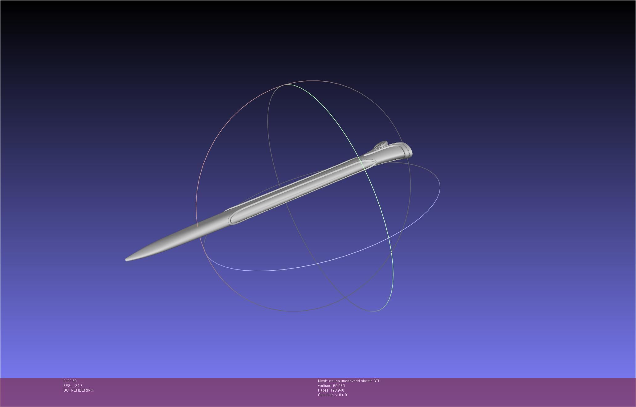 Sword Art Online Alicization Asuna Underworld Sword Sheath 3D print model_3